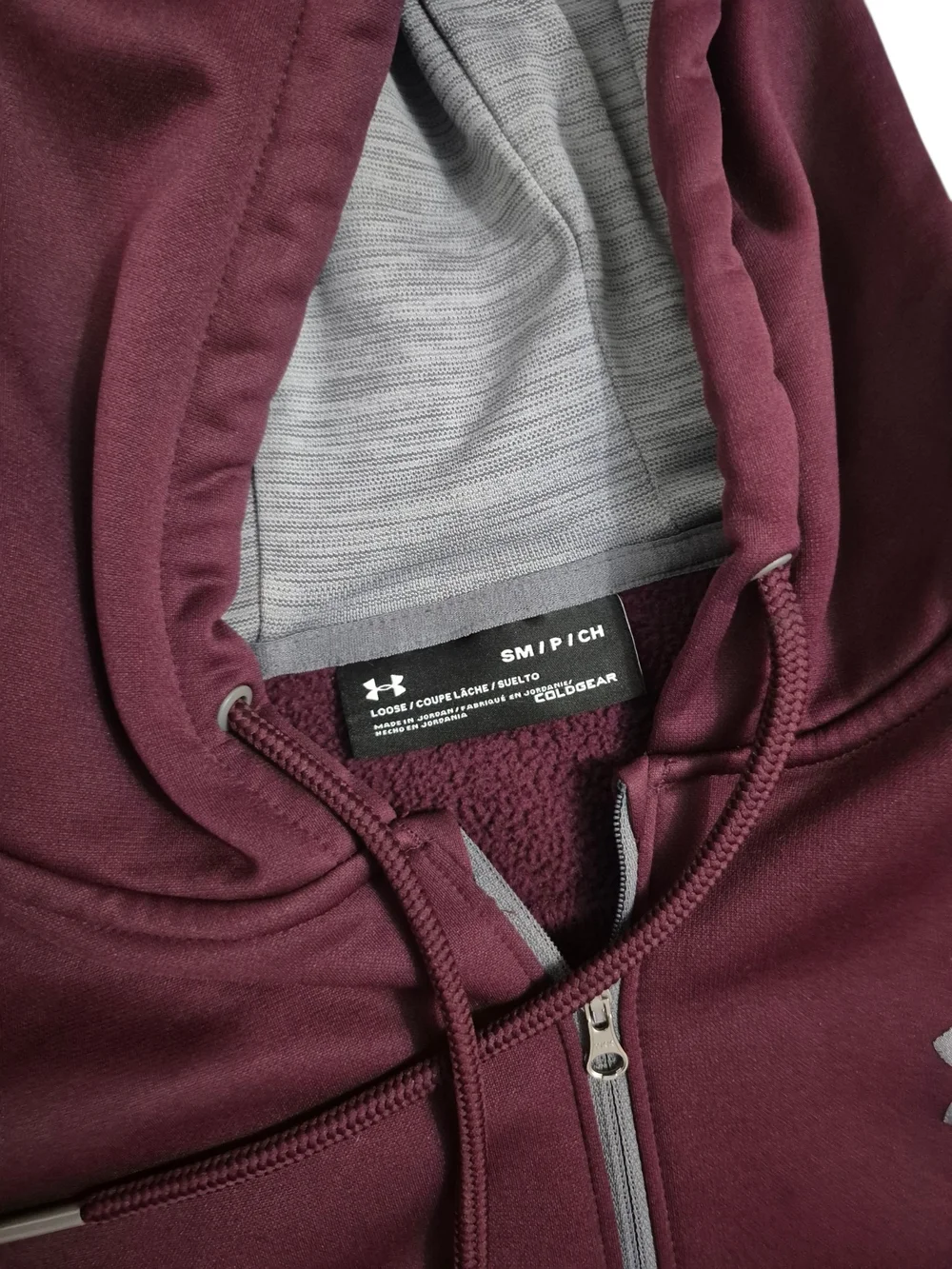Under Armour Men’s Maroon Half-Zip Hoodie Sweatshirt